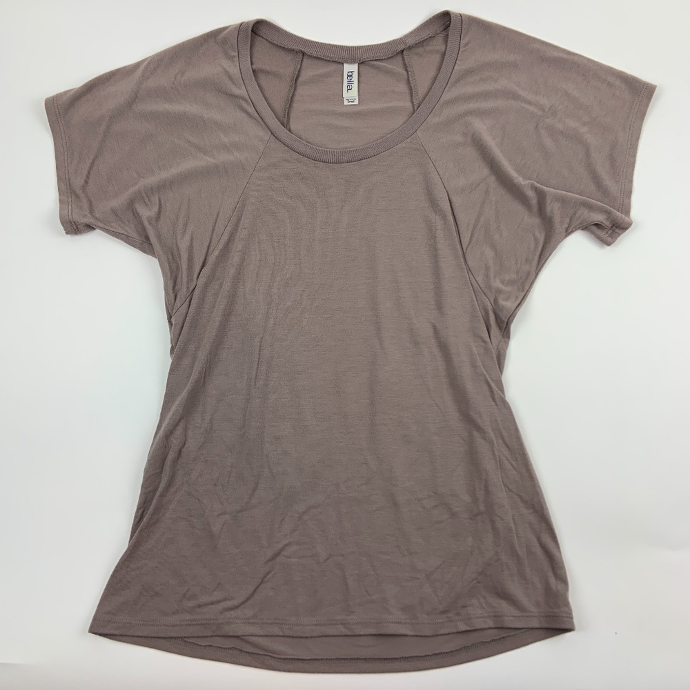 Bella Womens T Shirt Short Sleeve Brown S